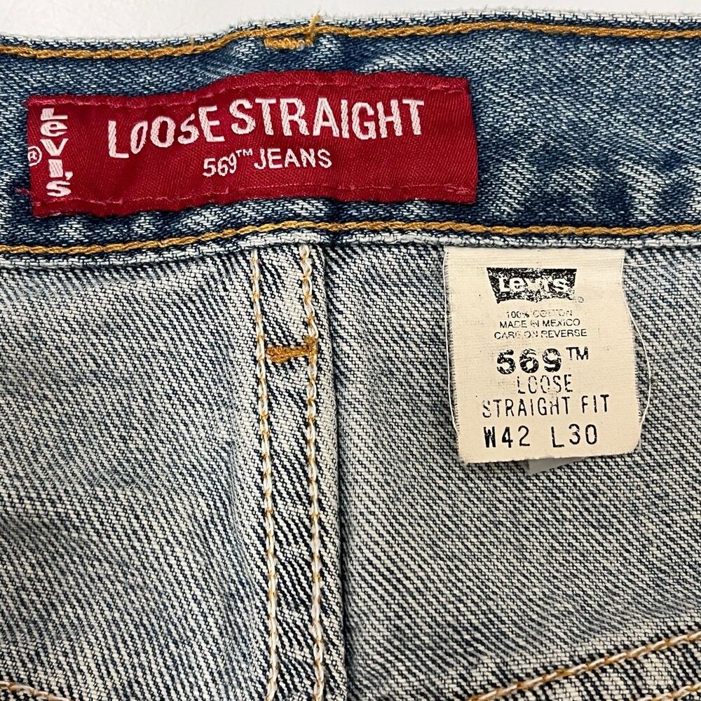 Vintage Y2K Levi’s 569 Loose Straight Fit Jeans Size 42 X 30 - Picture 4 of 9